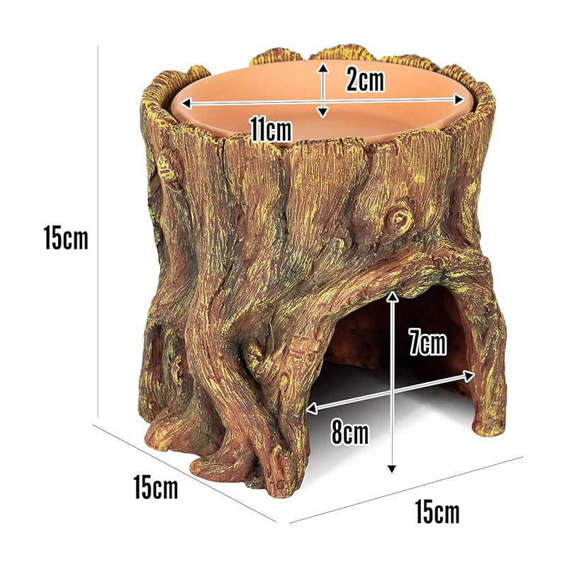 Resin Ceramic Hide Cave Tree Hole Stump 06