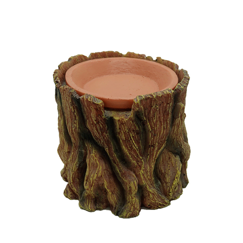 Resin Ceramic Hide Cave Tree Hole Stump 04