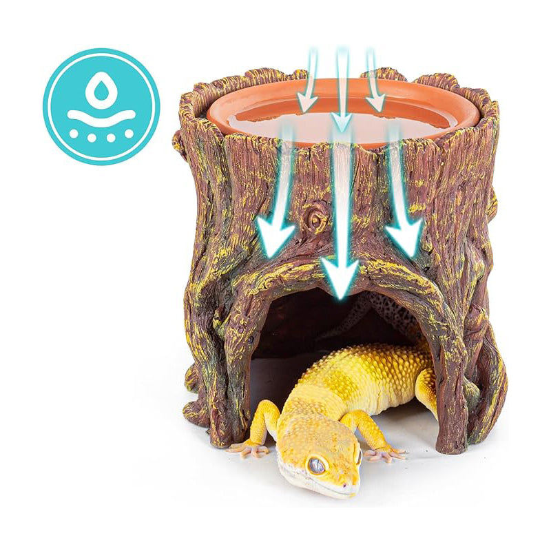 Resin Ceramic Hide Cave Tree Hole Stump 05