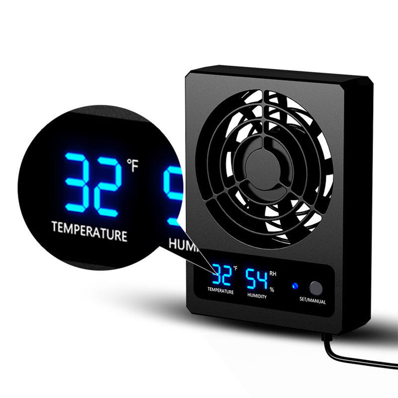 Temperature And Humidity Sensor Fan - Oddpoint Pets