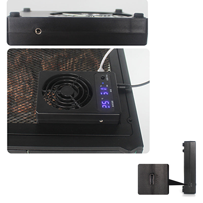 Temperature And Humidity Sensor Fan - Oddpoint Pets