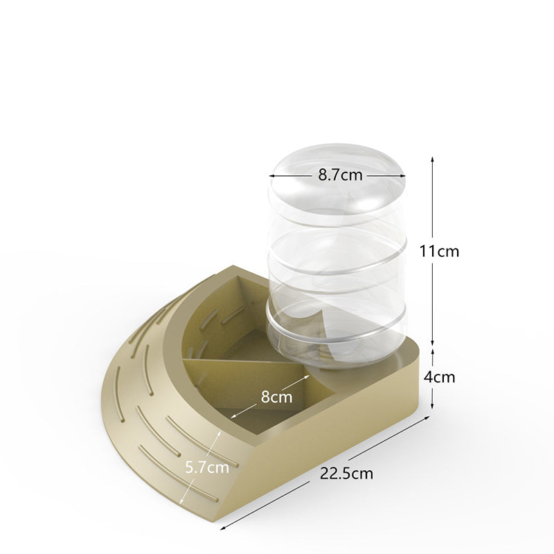 Right-angle Fan-shaped Two-in-one Food Bowl Water Bowl 010