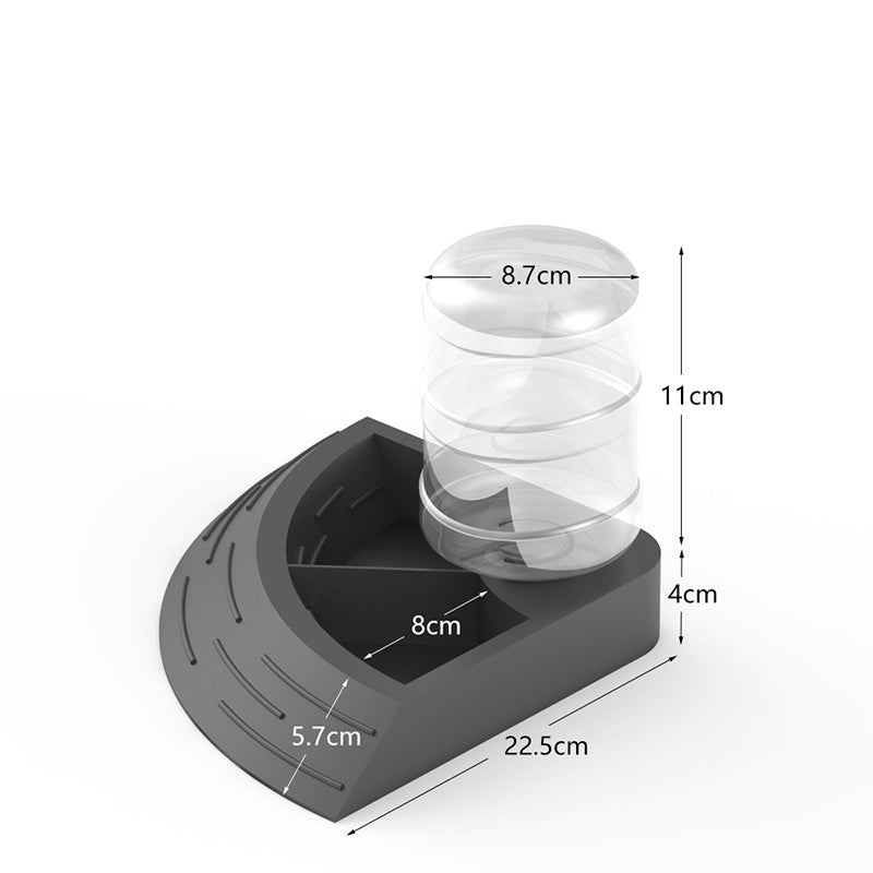 Right-angle Fan-shaped Two-in-one Food Bowl Water Bowl - Oddpoint Pets