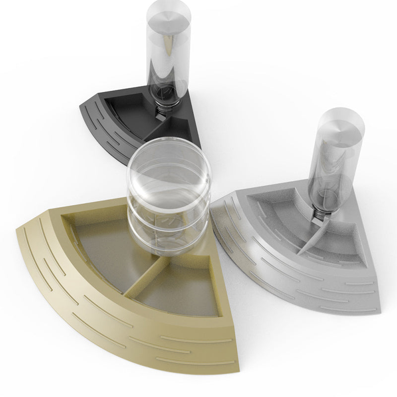 Right-angle Fan-shaped Two-in-one Food Bowl Water Bowl 02