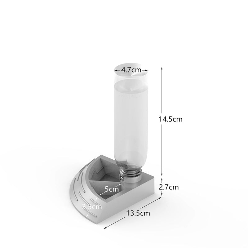 Right-angle Fan-shaped Two-in-one Food Bowl Water Bowl 05