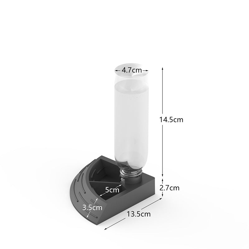 Right-angle Fan-shaped Two-in-one Food Bowl Water Bowl 06