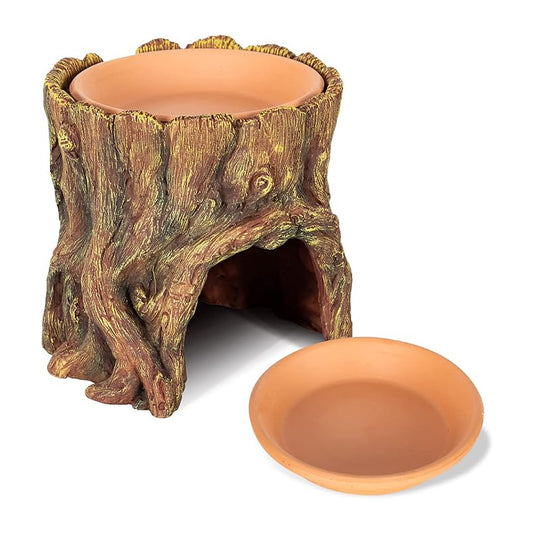 Resin Ceramic Hide Cave Tree Hole Stump 01